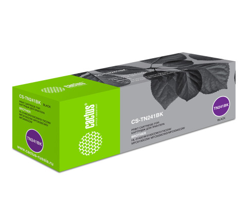 Картридж лазерный Cactus CS-TN241BK TN-241Bk для Brother HL-3170CDW, черный (2500 стр.)