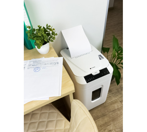 Уничтожитель документов ГЕЛЕОС АП40-5, DIN P-5 (5 ур-нь секр.), фрагмент 1,9х12мм, АВТОПОДАЧА 180 лист  (70г/м2), пл.карты/скрепки/скобы, 37 литров