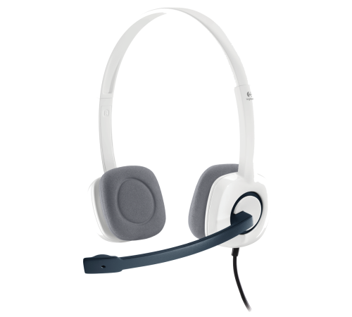 Гарнитура проводная Logitech H150 Stereo Coconut, белый