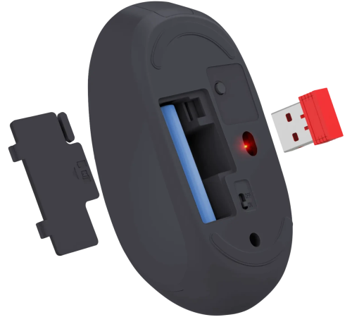 Мышь беспроводная Defender Smart MM-396, 3кн, 2.4G+BT, 500мАч, 1600 dpi, черный