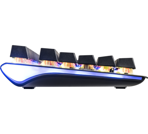 Клавиатура проводная игровая Defender Dark Arts GK-375 RU, механическая, подсветка, Rainbow, 87 клавиш, черный