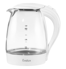Чайник EVELUX EWK 0903 G, стекло, белый