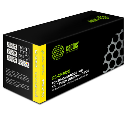 Картридж Cactus CS-CF362X CF362X для HP CLJ M552dn/M553dn, желтый (9500 стр.)