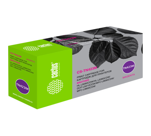 Картридж Cactus CS-TN423M TN-423M для Brother DCP L8410cdw/HL L8260cdw/L8360cdw/MFC L8690cdw/L8900cdw, пурпурный (4000 стр.)