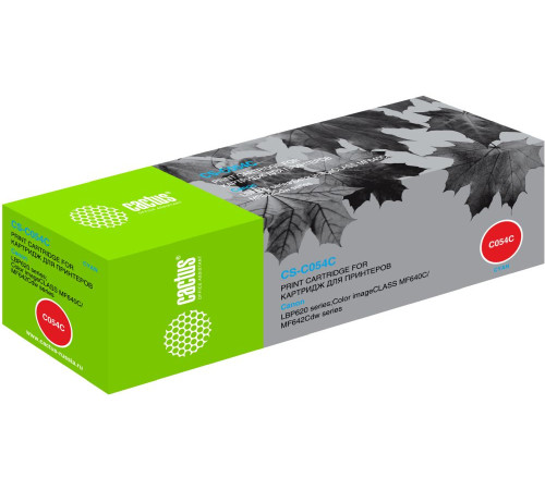Картридж лазерный Cactus CS-C054C 054 C для Canon LBP 621Cw/623Cdw/641Cw/643Cdw, голубой (1200 стр.)