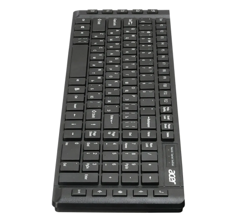 Клавиатура проводная Acer OKW010, USB, slim, мультимедия, черный