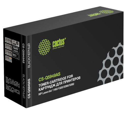 Картридж лазерный Cactus CS-Q5949AS Q5949A для HP LJ 1160/1320/3390/3392 (2500 стр.)