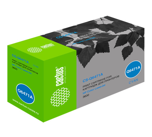 Картридж Cactus CS-Q6471A Q6471A для HP CLJ 3600, голубой (4000 стр.)
