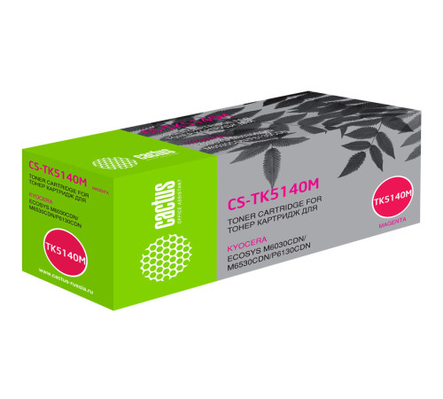 Картридж Cactus CS-TK5140M TK-5140M для Kyocera Ecosys M6030cdn/M6530c, пурпурный (5000 стр.)