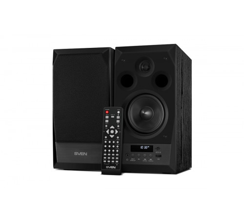 Акустическая система SVEN MC-10, 2.0, 2x25Вт (RMS), FM-тюнер, USB/microSD, дисплей, пульт ДУ, Bluetooth, чёрный