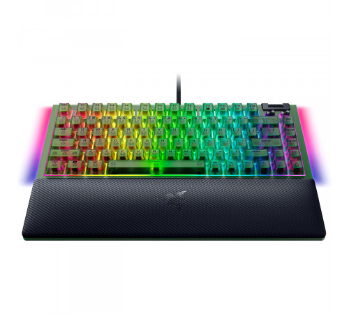 Клавиатура проводная игровая Razer BlackWidow V4 75% - Phantom Green Ed., черный