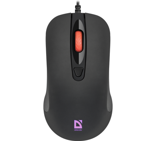 Мышь проводная Defender Ultra Classic MB-280, 7 цветов, 4 кнопки, 1000/1200dpi, черный