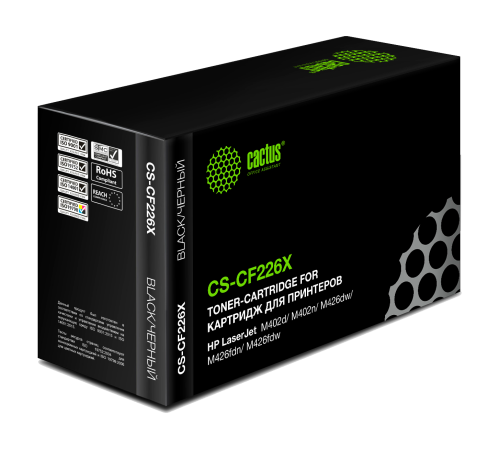 Картридж Cactus CS-CF226X CF226X для HP LJ Pro MFP M426dw/M426fdw/M426fdn/M402dn/M402n/M402d/M402dw (9000 стр.)