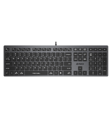 Клавиатура проводная A4Tech Fstyler FX50, USB, slim, мультимедийная, серый