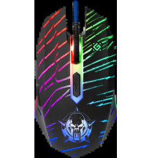 Мышь проводная игровая Defender Dark Agent GM-590L, 6 кнопок,12800 dpi, подсветка, черный