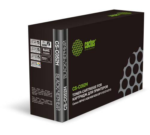 Картридж лазерный Cactus CS-C052H 052H для Canon MF421/426/428/429/LBP 212/214/215 (9200 стр.)