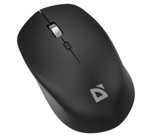 Мышь беспроводная Defender Velvet MB-406, 2.4ГГц+BT, 1600 dpi, 4 кнопки, АКБ, черный