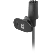 Микрофон Defender MIC-109, на прищепке, 1.8 м, черный