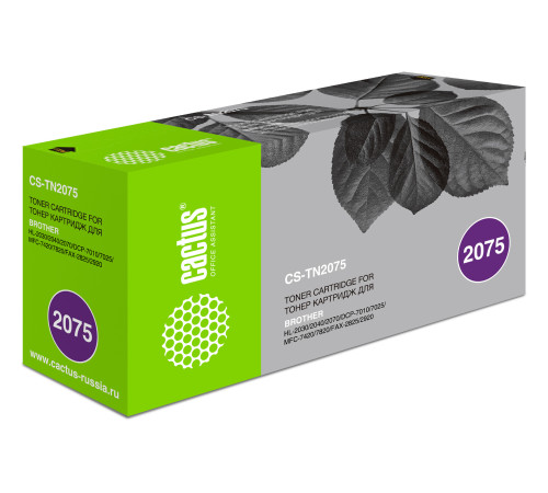 Картридж лазерный Cactus CS-TN2075 TN-2075 для Brother DCP-7010/7010R/7020/7025 (2500 стр.)