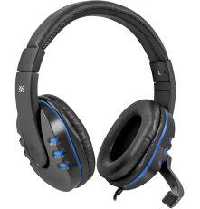 Гарнитура проводная Defender Warhead G-160, 2.5 м, черный/синий