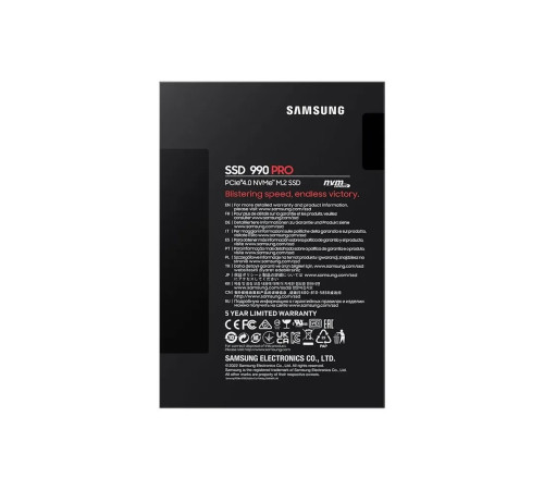 Твердотельный накопитель Samsung 990 PRO, 2TB, M.2(22x80mm)
