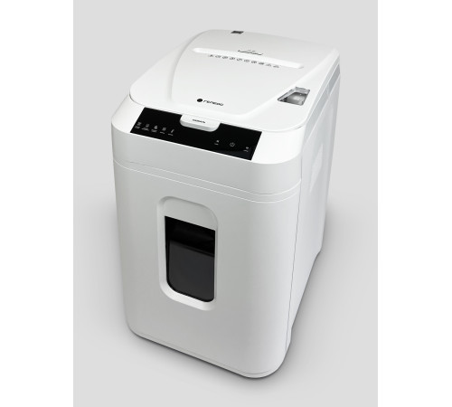 Уничтожитель документов ГЕЛЕОС АП40-5, DIN P-5 (5 ур-нь секр.), фрагмент 1,9х12мм, АВТОПОДАЧА 180 лист  (70г/м2), пл.карты/скрепки/скобы, 37 литров