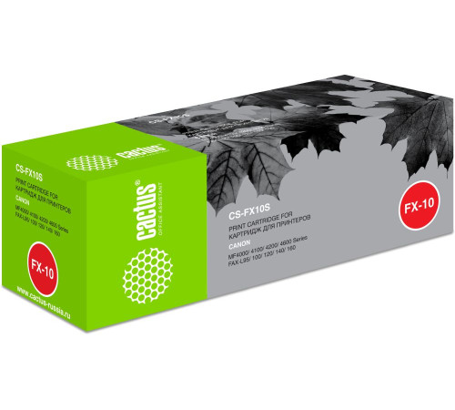 Картридж Cactus CS-FX10S FX-10 для Canon L100/L120/4140/MF4380dn/D420 (2000 стр.)
