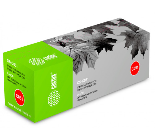 Картридж лазерный Cactus CS-C051 Cartridge 051 для Canon LBP 62dw/MF 264dw/267dw (1700 стр.)