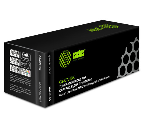 Картридж Cactus CS-C731BK 731 BK для Canon LB i-Sensys MF8230/MF8280 (1600 стр.)