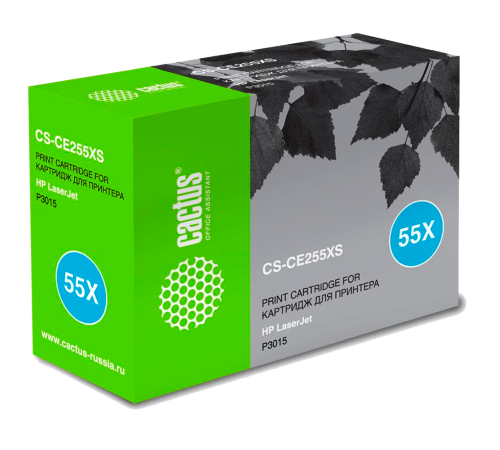 Картридж Cactus CS-CE255XS CE255X для HP LJ P3015, черный (12500 стр.)
