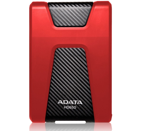 Внешний жесткий диск 1TB ADATA HD650, USB 3.1, красный/черный