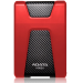 Внешний жесткий диск 1TB ADATA HD650, USB 3.1, красный/черный