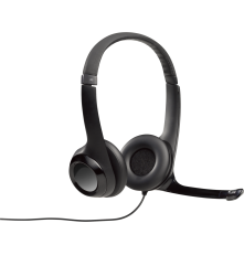 Гарнитура проводная Logitech H390, USB, черный