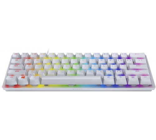 Клавиатура проводная игровая Razer Huntsman Mini - Mercury Ed. (Red Switch), Russia, белый