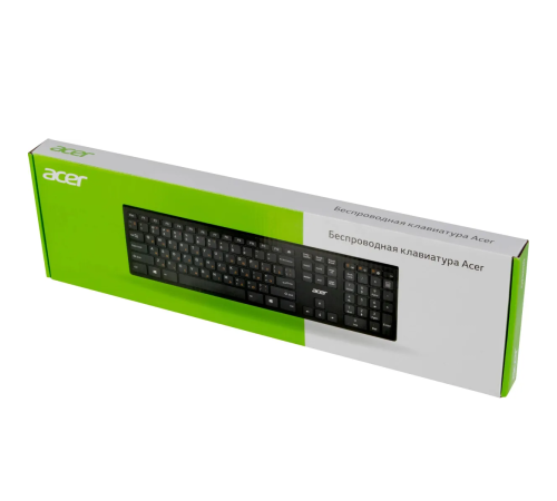 Клавиатура беспроводная Acer OKR020, slim, мультимедийная, черный