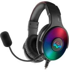 Гарнитура проводная игровая SVEN AP-U1001MV, черный (USB, LED)