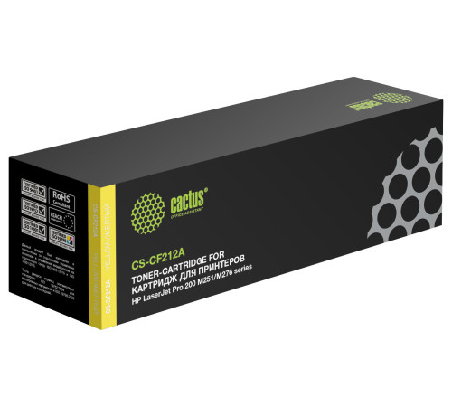 Картридж Cactus CS-CF212A CF212A для HP LJ Pro 200 M251/M276, желтый (1800 стр.)