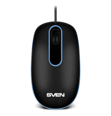Мышь проводная SVEN RX-90, 3 кнопки, 1000 dpi, подсветка, черный