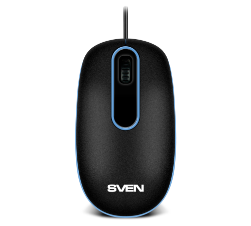 Мышь проводная SVEN RX-90, 3 кнопки, 1000 dpi, подсветка, черный