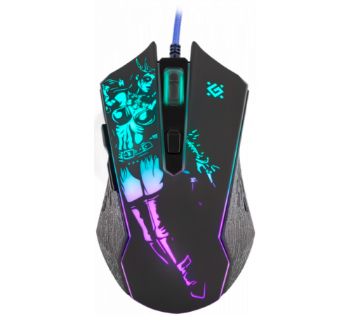 Мышь проводная игровая Defender Sin\'Sister GM-933, 6 кнопок, 7200 dpi, черный