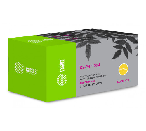 Картридж Cactus CS-PH7100M 106R02607 для Xerox Phaser 7100/7100N/7100D, пурпурный (4500 стр.)