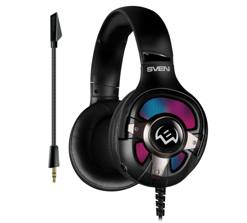 Гарнитура проводная игровая SVEN AP-U1100MV, черный (USB, RGB, 7.1)