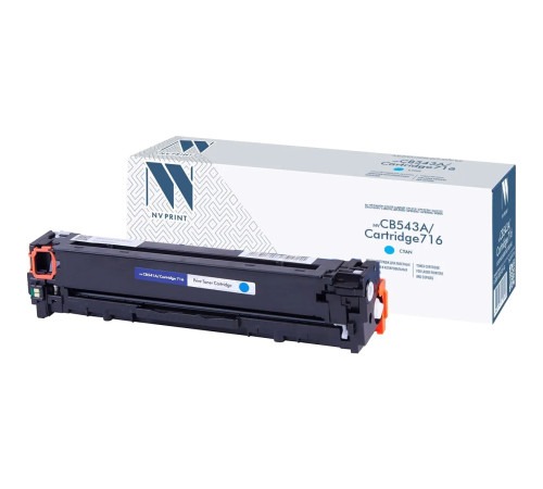 Тонер-картридж NVP NV-CB541A/NV-716 универсальный для HP/Canon Color LaserJet CP1215/ CP1515n/ CM1312/ CM1312nfi/ i-SENSYS LBP-5050/ MF8030C/ MF8050C/ 8080C, голубой (1400 стр.)