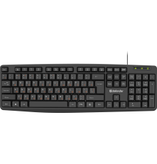 Клавиатура проводная Defender Concept HB-164 RU, 104 клавиши+FN, 1.8 м, черный