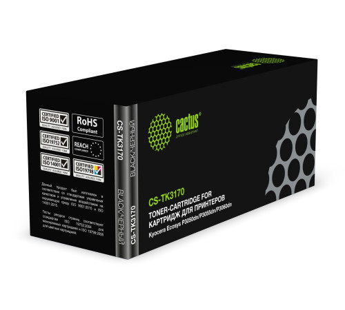 Картридж Cactus CS-TK3170 TK-3170 для Kyocera Ecosys P3050dn/P3055dn/P3060dn (15500 стр.)