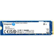 Твердотельный накопитель Kingston NV3, 2TB, M.2(22x80mm), NVMe, PCIe 4.0 x4, 3D TLC, R/W 6000/5000MB/s, TBW 640, DWPD 0.3