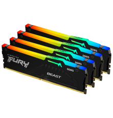Модуль оперативной памяти Kingston 128GB FURY Beast Black RGB DDR5 5600MHz DIMM (4х32gb), CL40