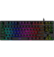 Клавиатура проводная игровая SVEN KB-G7400, 87 клавиш+12 Fn функций, подсветка, черный