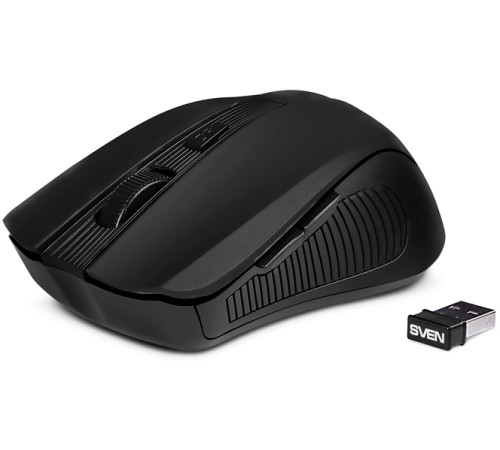 Мышь беспроводная SVEN RX-350W, 6 кнопок, 600-1400 dpi, SoftTouch, черный