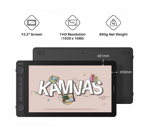 Интерактивный дисплей Huion KAMVAS 13 Gen 3, черный